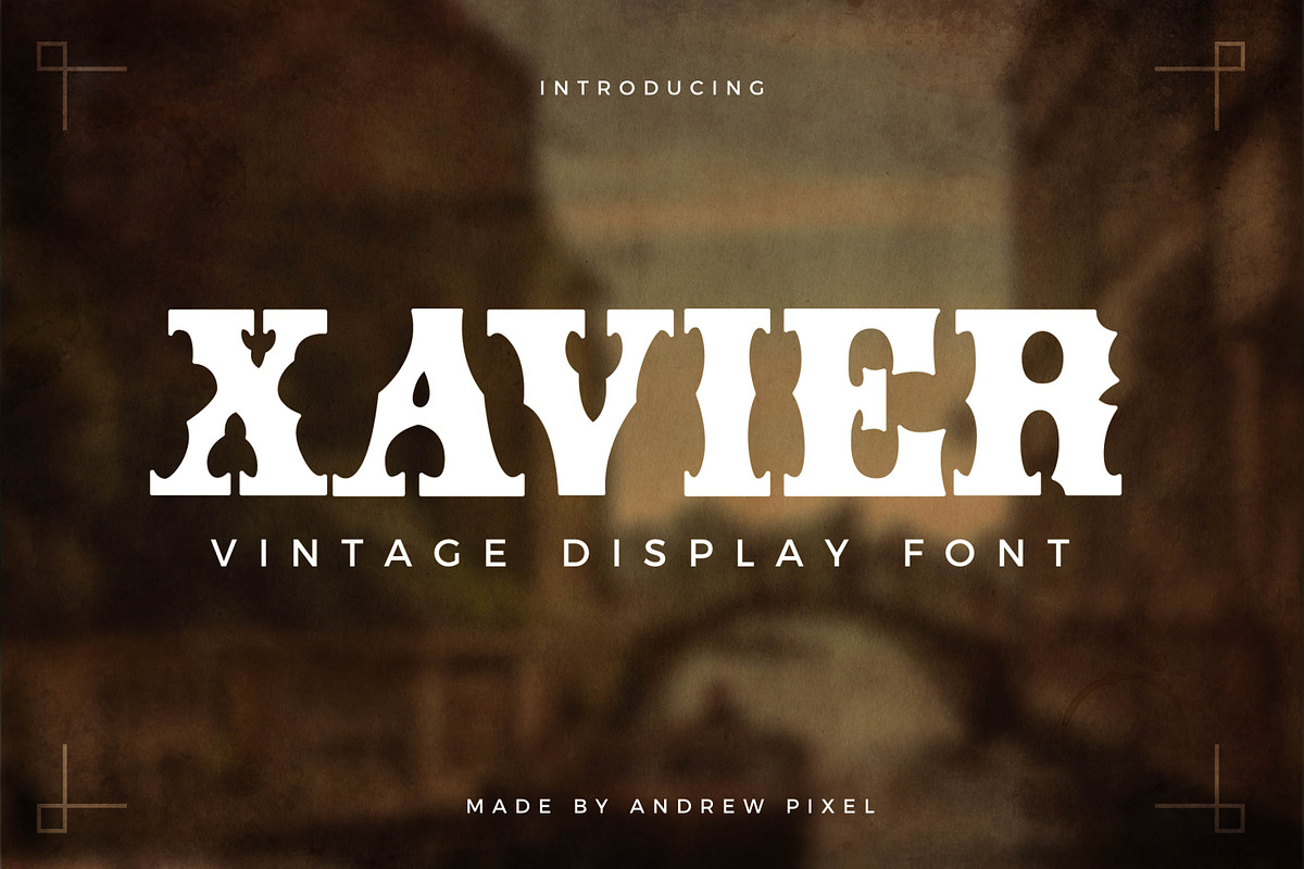 Xavier - Vintage Display Font in Display Fonts - product preview 8