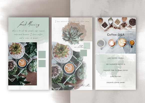 Insta Stories | Coffee & Succulents in Instagram Templates - product preview 1