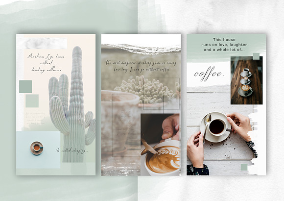 Insta Stories | Coffee & Succulents in Instagram Templates - product preview 3
