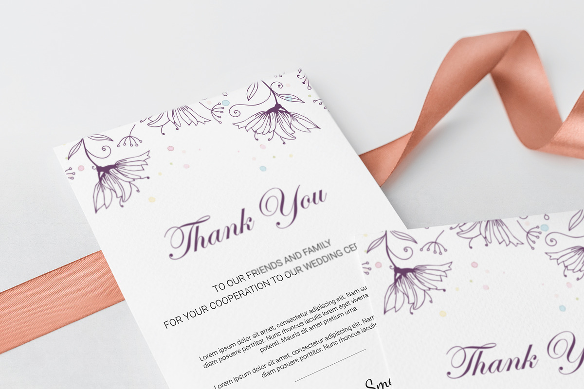 Thank You Card Template in Wedding Templates - product preview 8