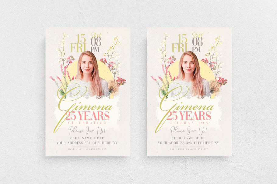 Birthday Invitation Flyer Template in Invitation Templates - product preview 8