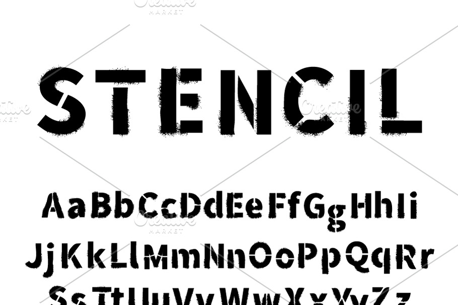 Realistic stencil font in Objects - product preview 8