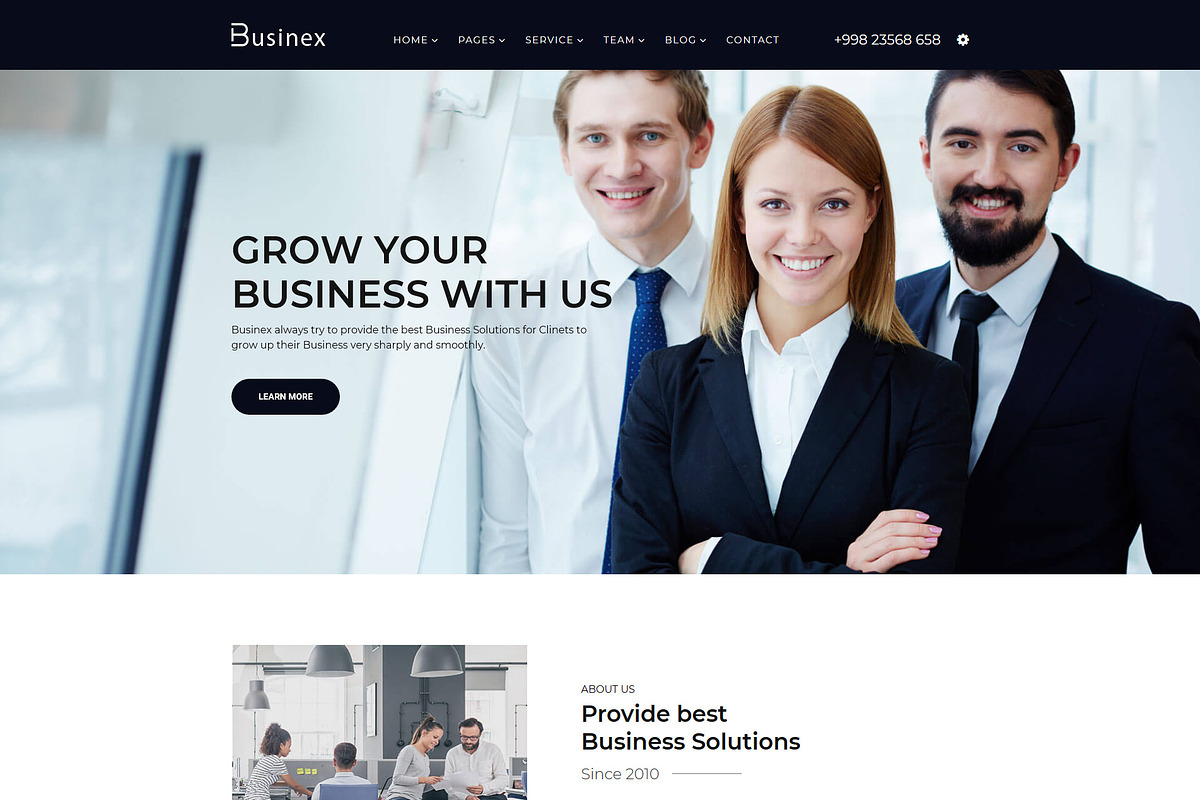 Businex – Corporate HTML5 Template in Bootstrap Themes - product preview 8