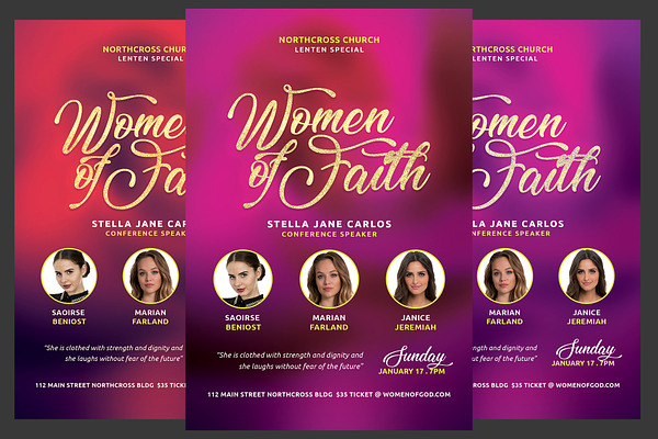 Women of Faith Church Flyer