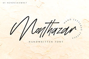 Monthazar - Handwritten Script Font