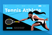 Tennis Athlete- Banner& Landing Page