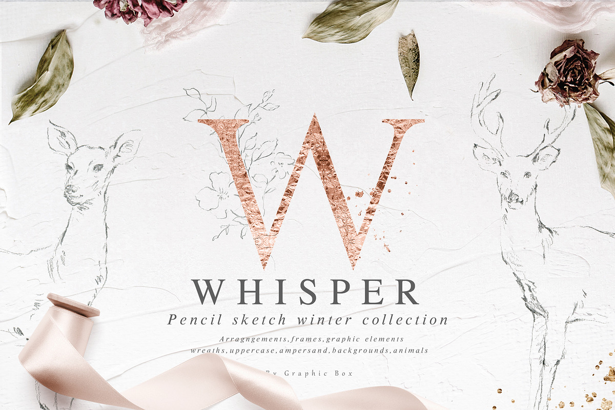 Whisper-Pencil Sketch Winter Set in Illustrations - product preview 8