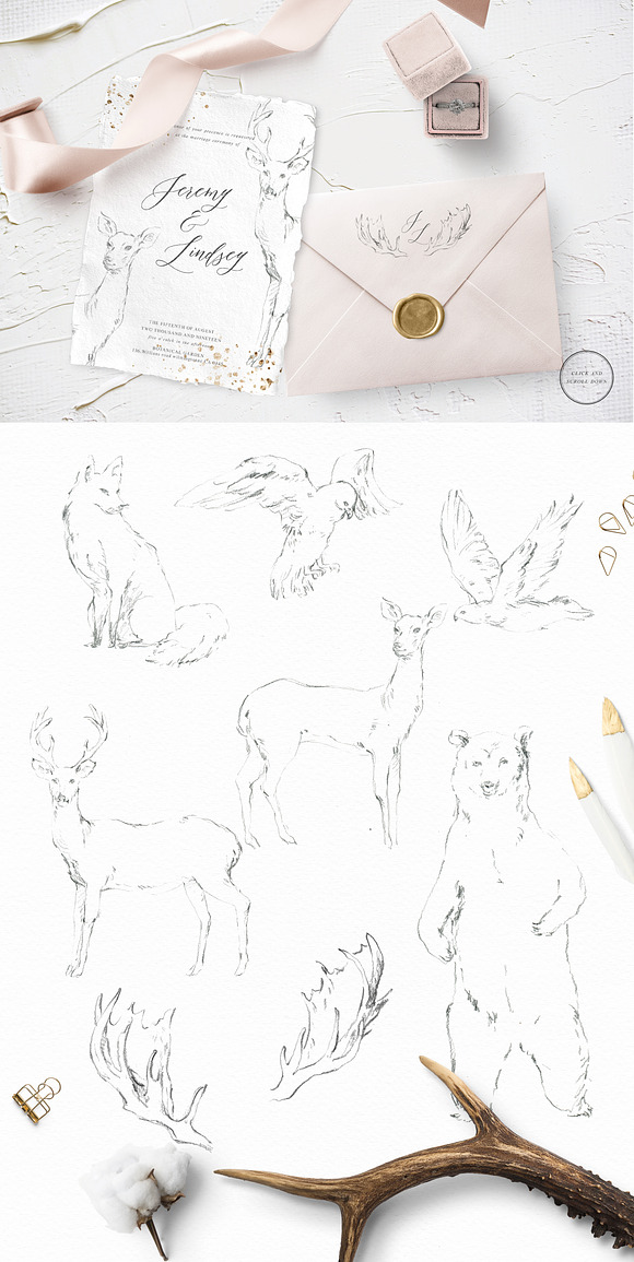 Whisper-Pencil Sketch Winter Set in Illustrations - product preview 7