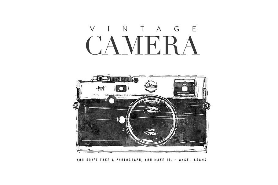 Vintage Camera Illustration in Illustrations - product preview 8