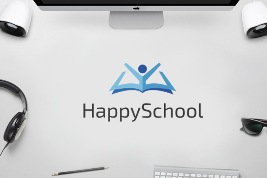 Happy School - Geek Book Logo in Logo Templates - product preview 8