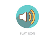 Volume high line icon. vector design