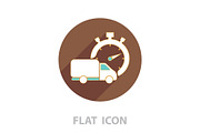 Fast delivery line icon. shipping