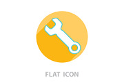 wrench line icon, vector
