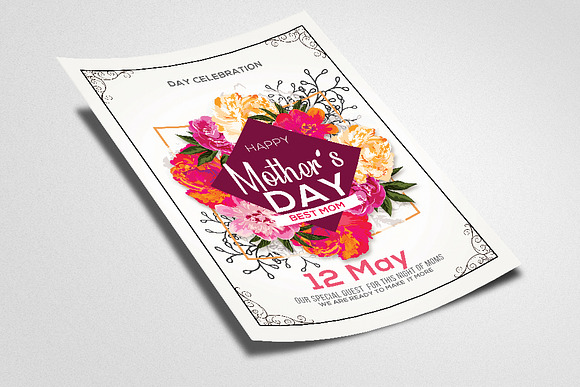 Mother Day Special Card & Flyer Temp in Invitation Templates - product preview 1