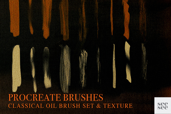 Procreate Oil Brush Set + Texture in Photoshop Brushes - product preview 1