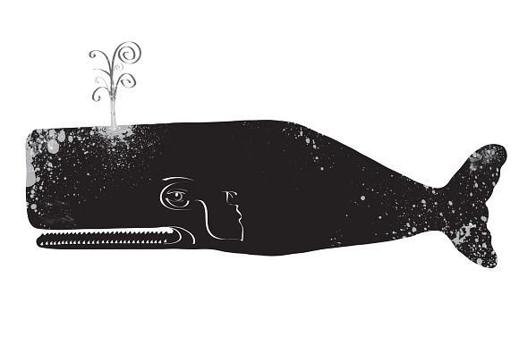 Folk Art Whale Illustration in Illustrations - product preview 1