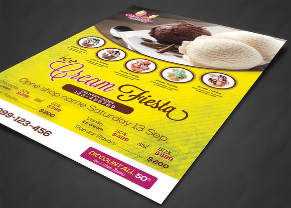 Ice Cream Flyer Template in Flyer Templates - product preview 1
