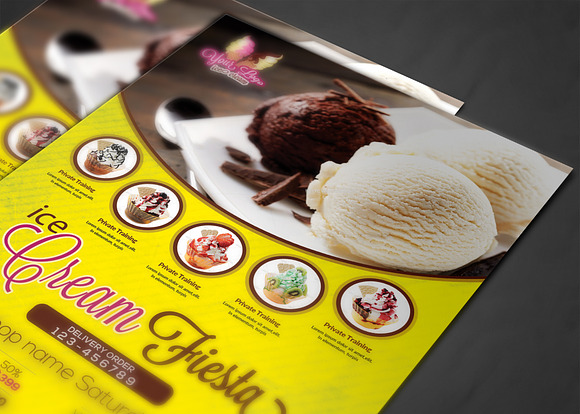 Ice Cream Flyer Template in Flyer Templates - product preview 3