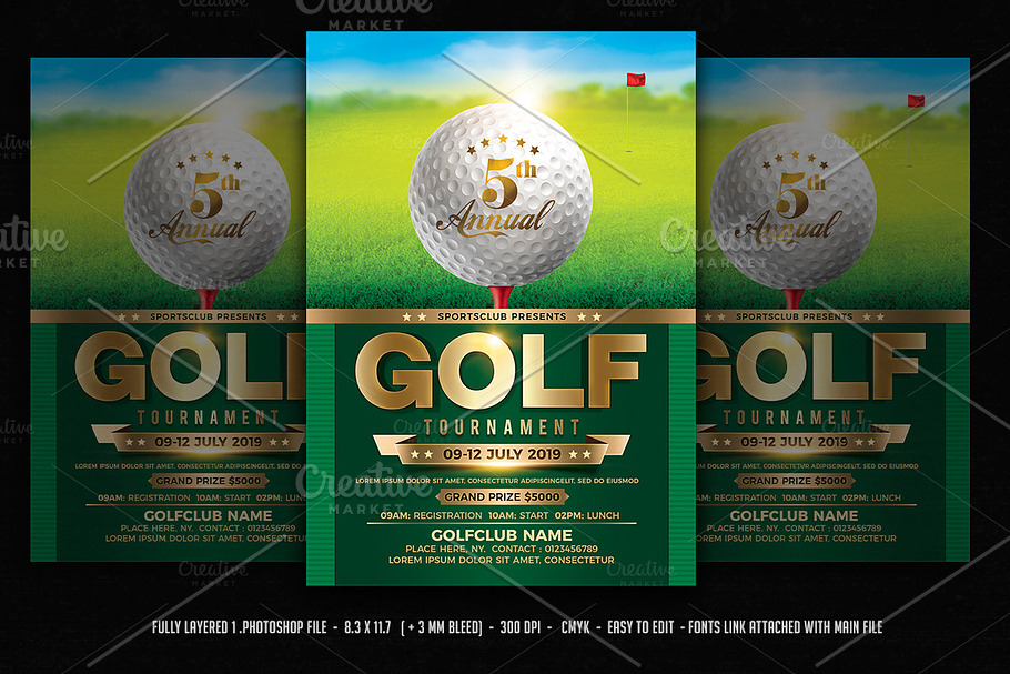 Golf Tournament in Invitation Templates - product preview 8