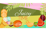 Fruit banner with fresh product for