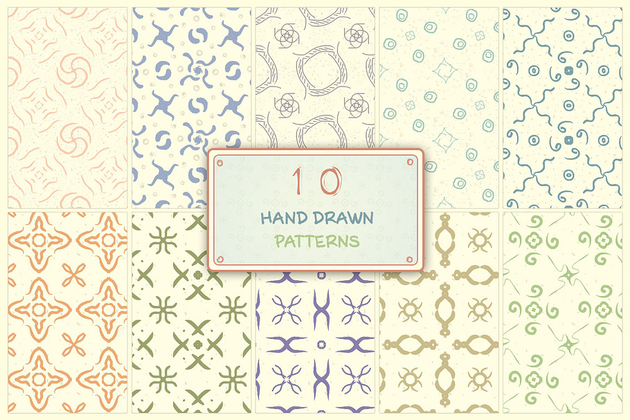 Hand Drawn Simple Patterns v.1