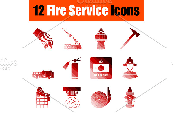Fire Service Icon Set