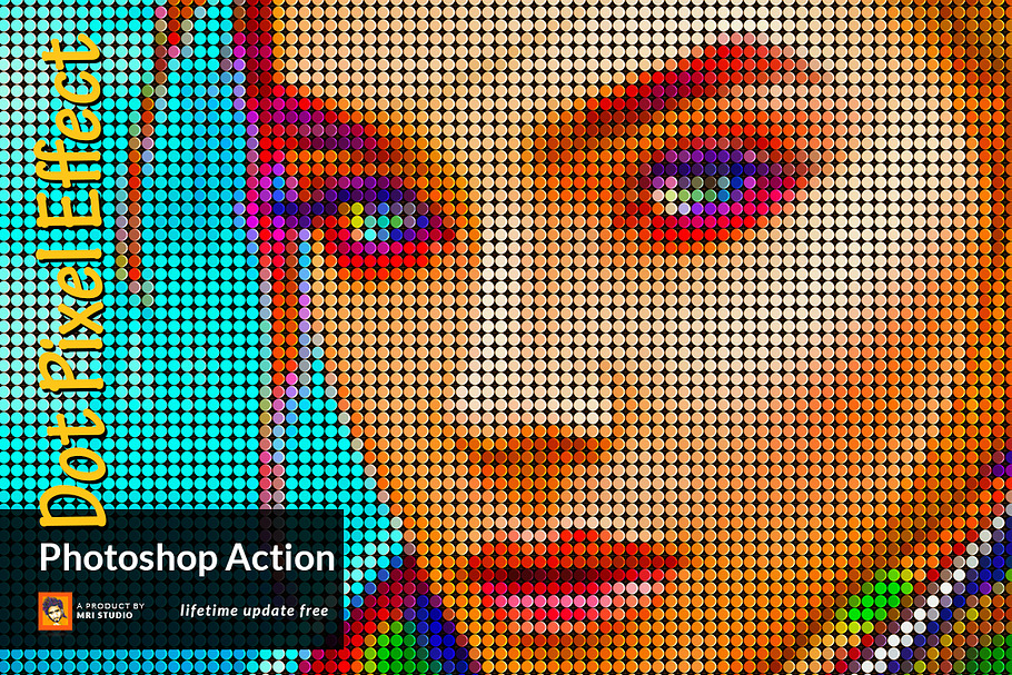 Dot Pixel Effect Photoshop Action in Add-Ons - product preview 8