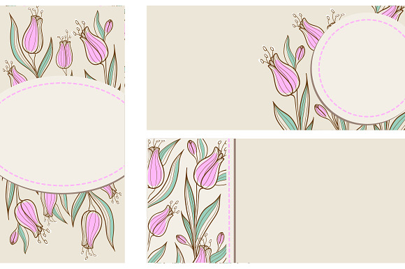 Floral backgrounds with tulips in Illustrations - product preview 1