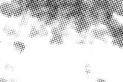Square grunge halftone dots pattern