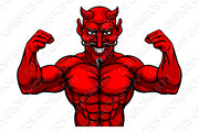 Devil Sports Mascot Cartoon