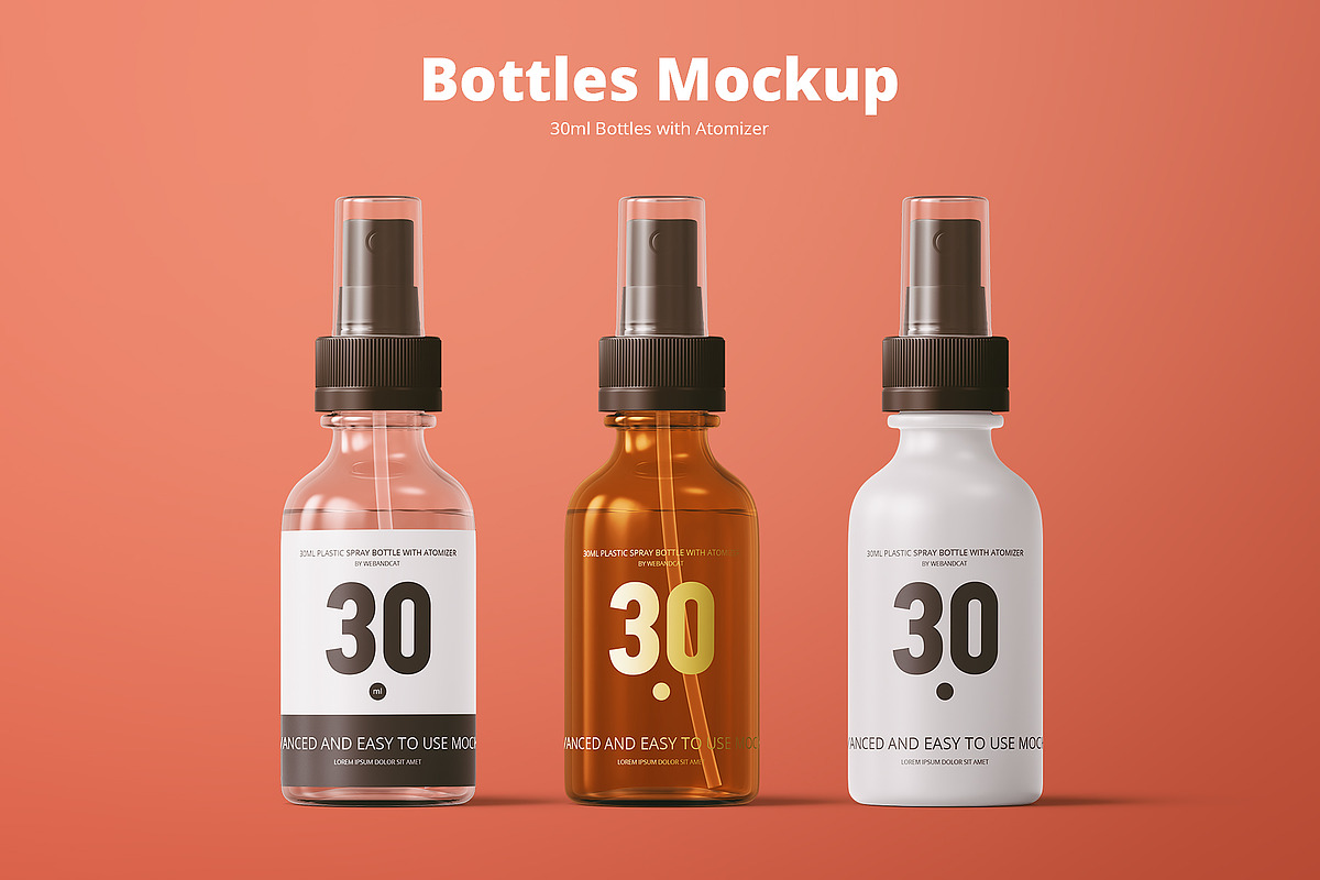 Spray Bottles Mockup in Product Mockups - product preview 8