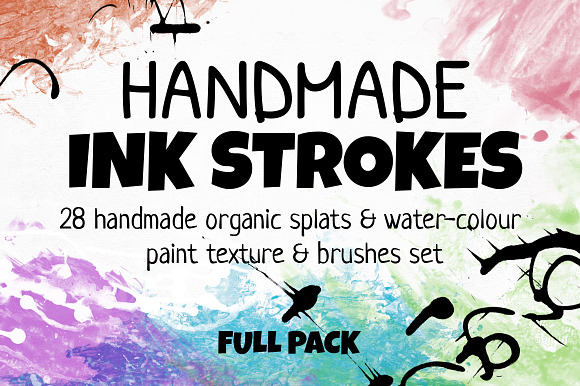 Handmade INK STROKES Full Pack in Photoshop Brushes - product preview 4