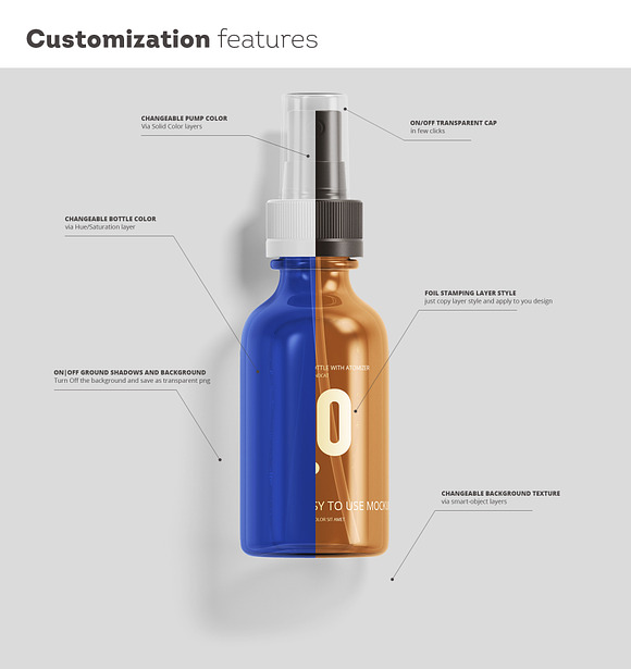 Spray Bottles Mockup in Product Mockups - product preview 2