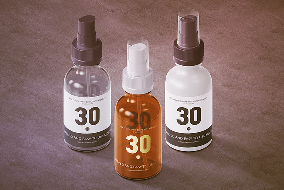 Spray Bottles Mockup in Product Mockups - product preview 3