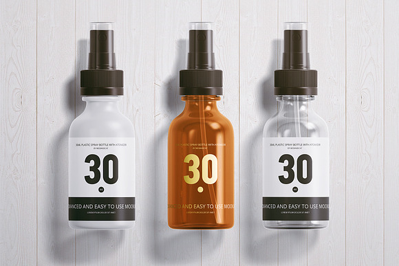 Spray Bottles Mockup in Product Mockups - product preview 4