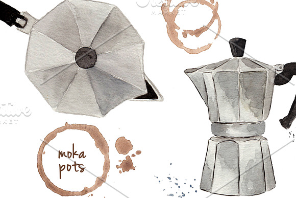 Watercolo Breakfast - Coffee Time in Illustrations - product preview 1