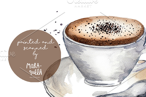 Watercolo Breakfast - Coffee Time in Illustrations - product preview 5