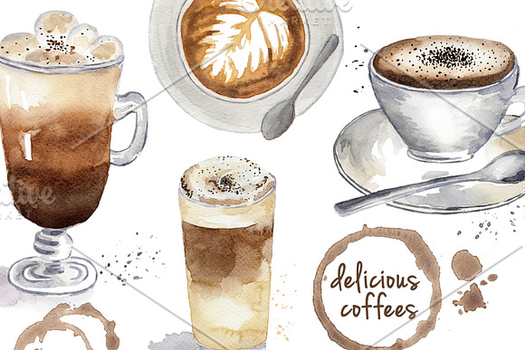Watercolo Breakfast - Coffee Time in Illustrations - product preview 6