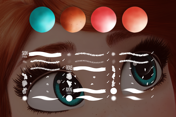 Cartoon Portrait Swatches in Photoshop Brushes - product preview 2