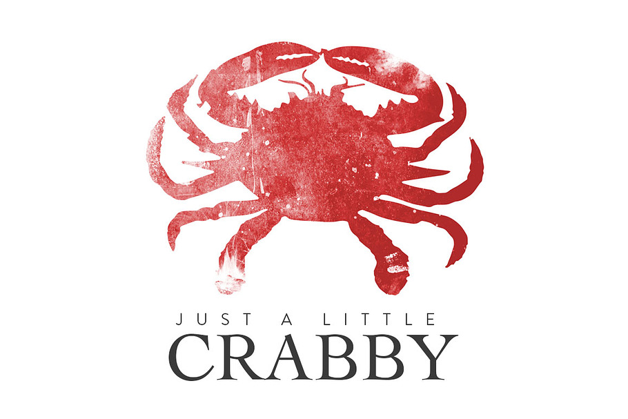 Just a Little Crabby Illustration