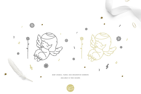 Baby Angels - Cute Clipart in Illustrations - product preview 3