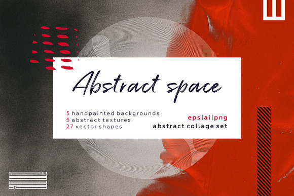 Abstract space. Textures & shapes. in Objects - product preview 9