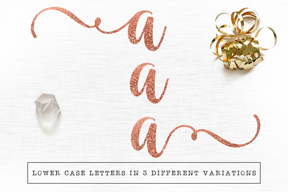 Rose gold letters & numbers clipart in Objects - product preview 2
