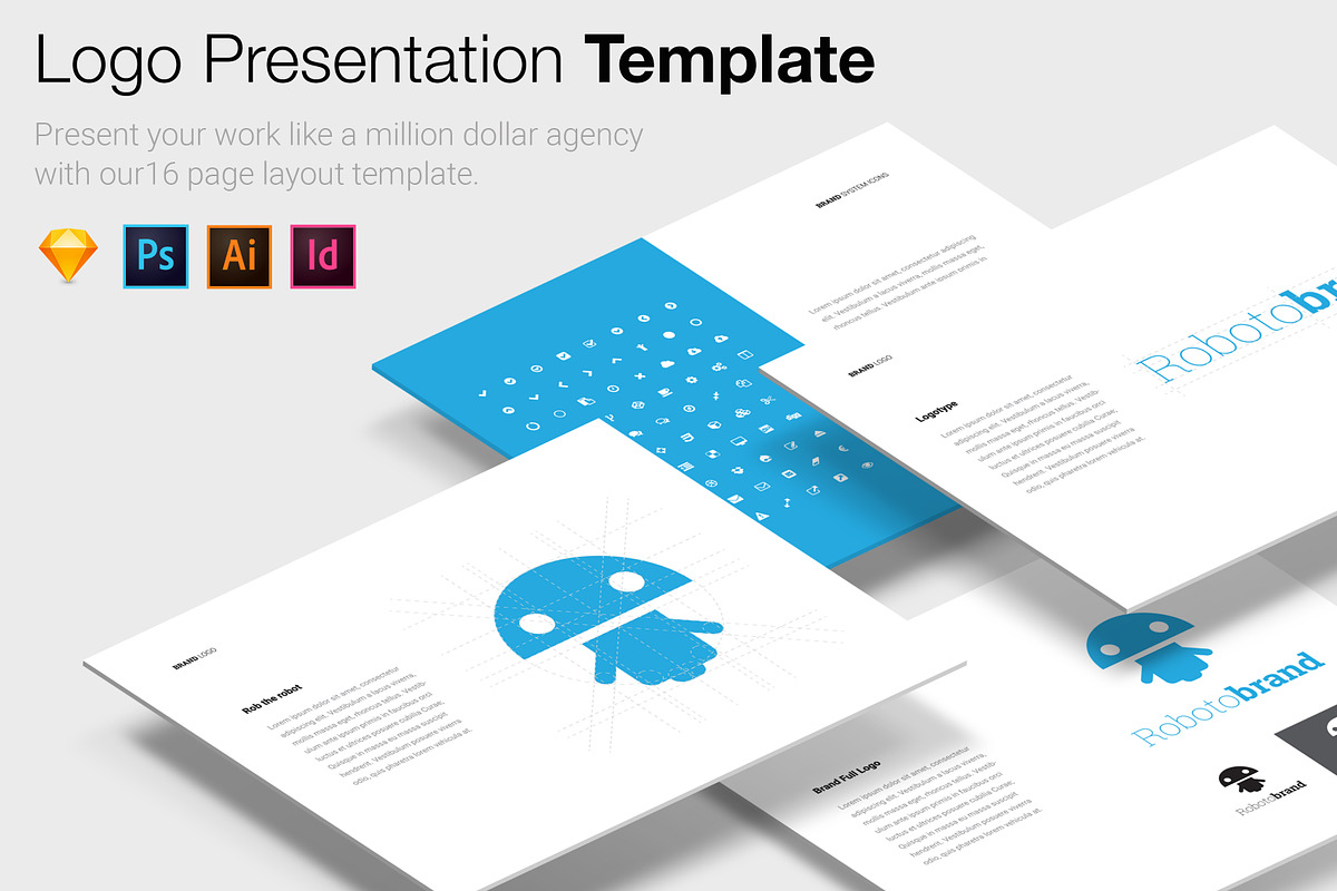 Logo Presentation Template in Logo Templates - product preview 8