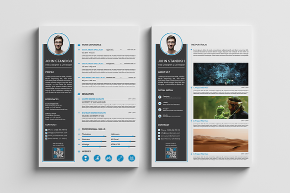 Resume Template / CV in Letter Templates - product preview 3