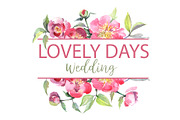 LOGO with peonies Watercolor png