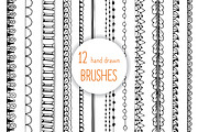 12 DOODLE Hand drawn AI brushes