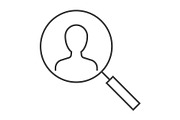 Human search outline icon