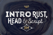 Intro Rust - pack of 214 fonts