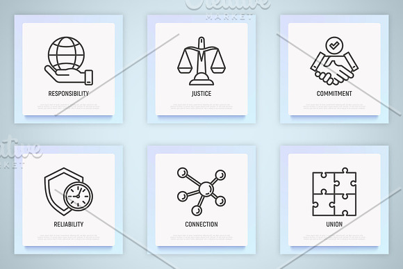 Business Ethics | 16 Thin Line Icons in Business Icons - product preview 4